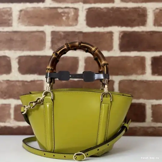 First bag ru tote Gucci handle bamboo bag top Mini 0630